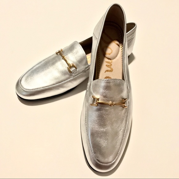 sam edelman silver loafers